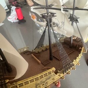 Pirate Ship Model with Skull Sails